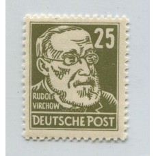 ALEMANIA ORIENTAL DDR 1953 Yv. 98 ESTAMPILLA MINT, LA MAS RARA Y CARA DE LA SERIE 225 EUROS